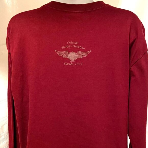 VTG Holoubek 2002 HARLEY-DAVIDSON Women’s 2X Red LS Top Orlando FL USA - Picture 4 of 9